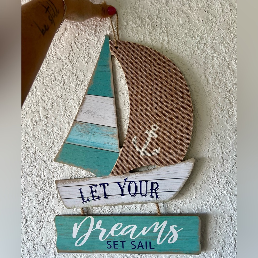 14.5x9.5 Nautical Sailboat Wall Decor